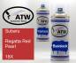 Preview: Subaru, Regatta Red Pearl, 18X: 400ml Sprühdose + 400ml Klarlack - Set, von ATW Autoteile West.